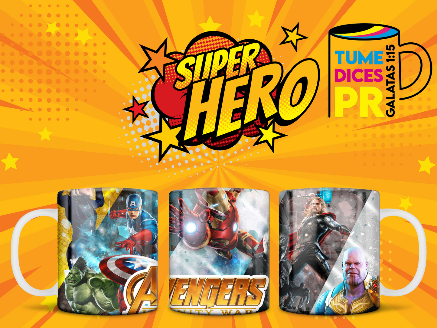 Taza SUPER HEROES 2