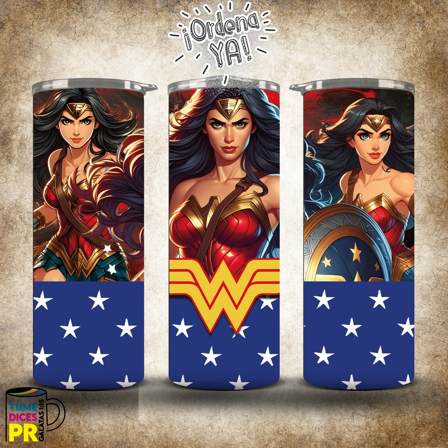 Wonder Woman Skinny Tumbler