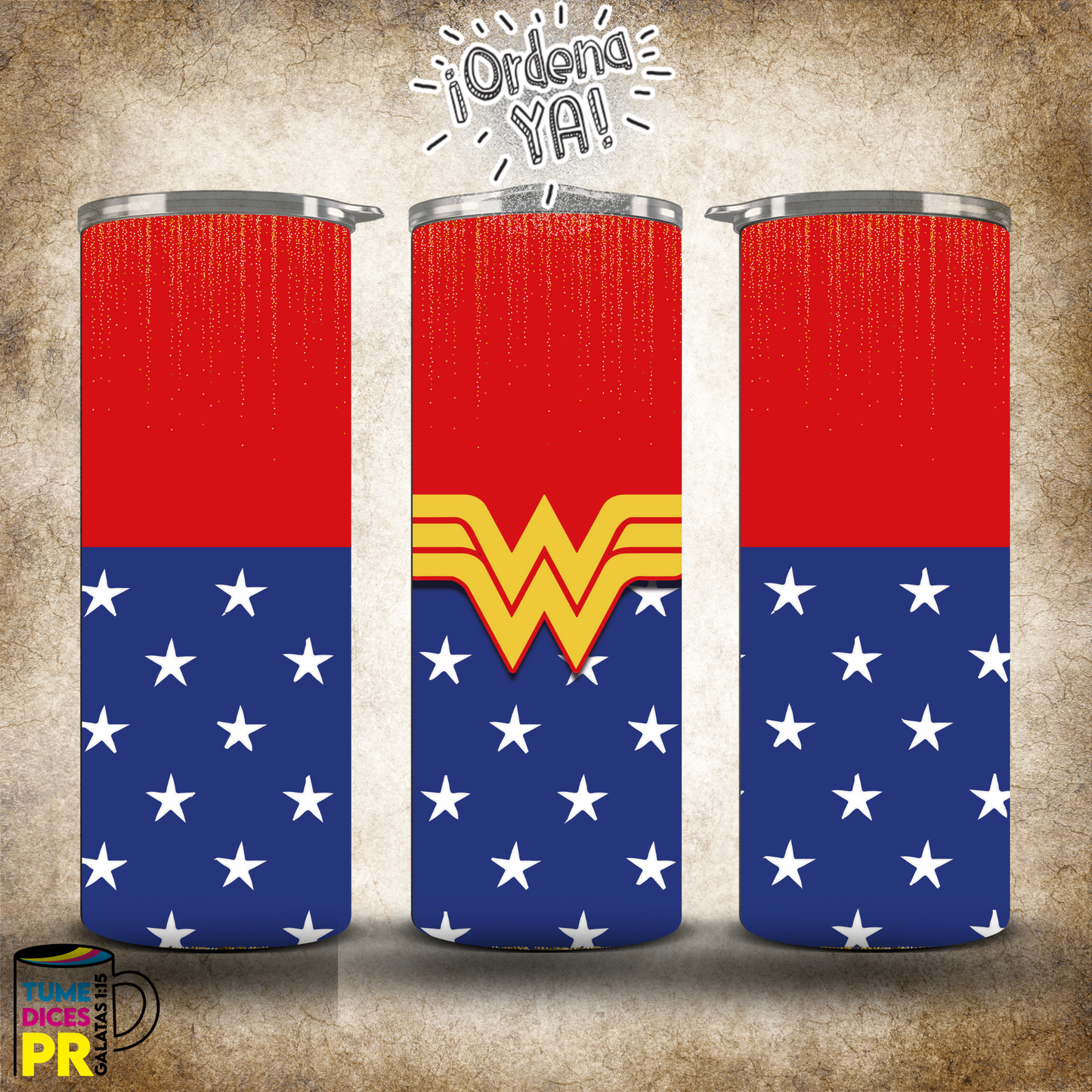 Wonder Woman Skinny Tumbler