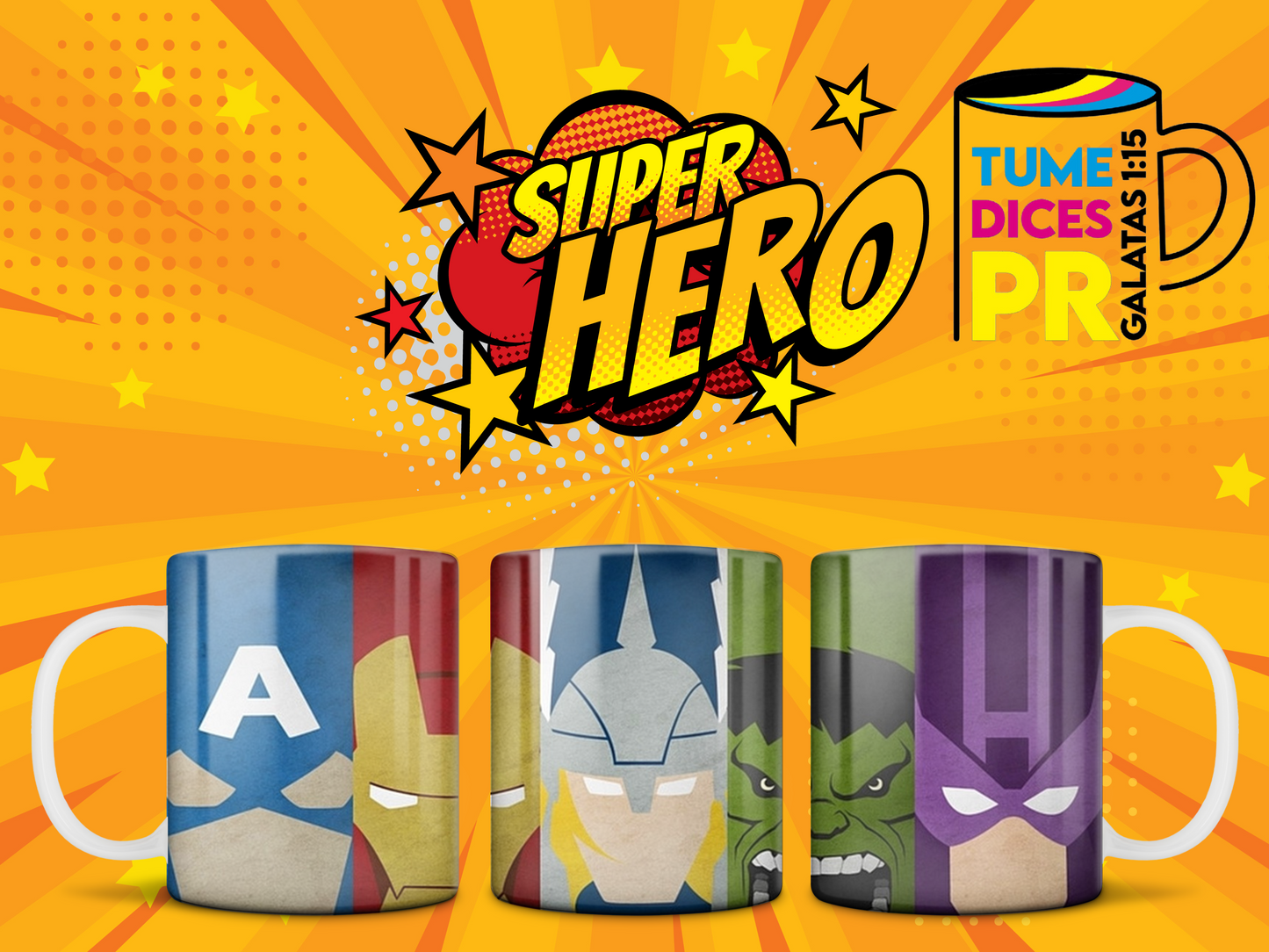 Taza SUPER HEROES