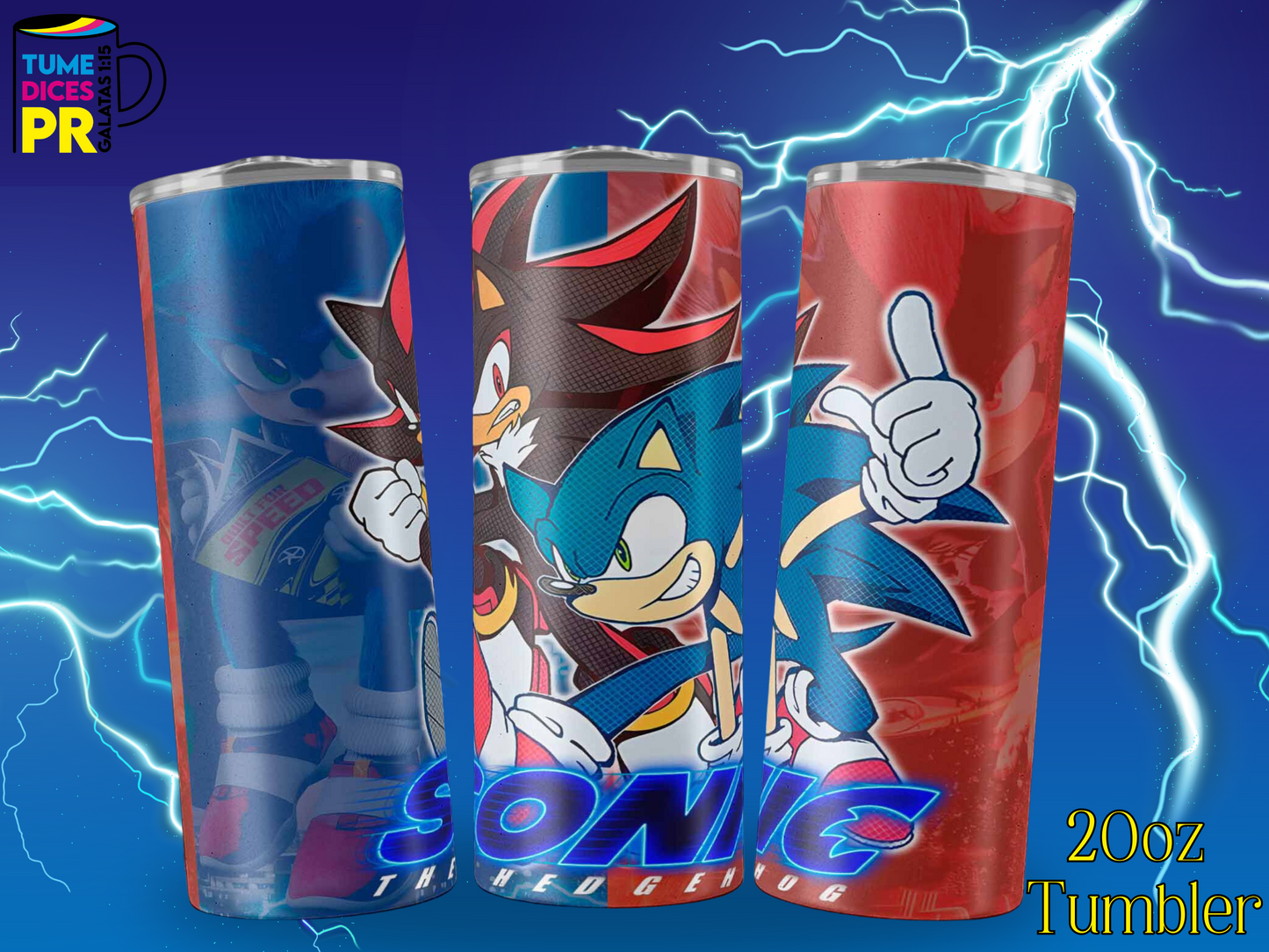 SONIC MOVIE 3 Skinny Tumbler