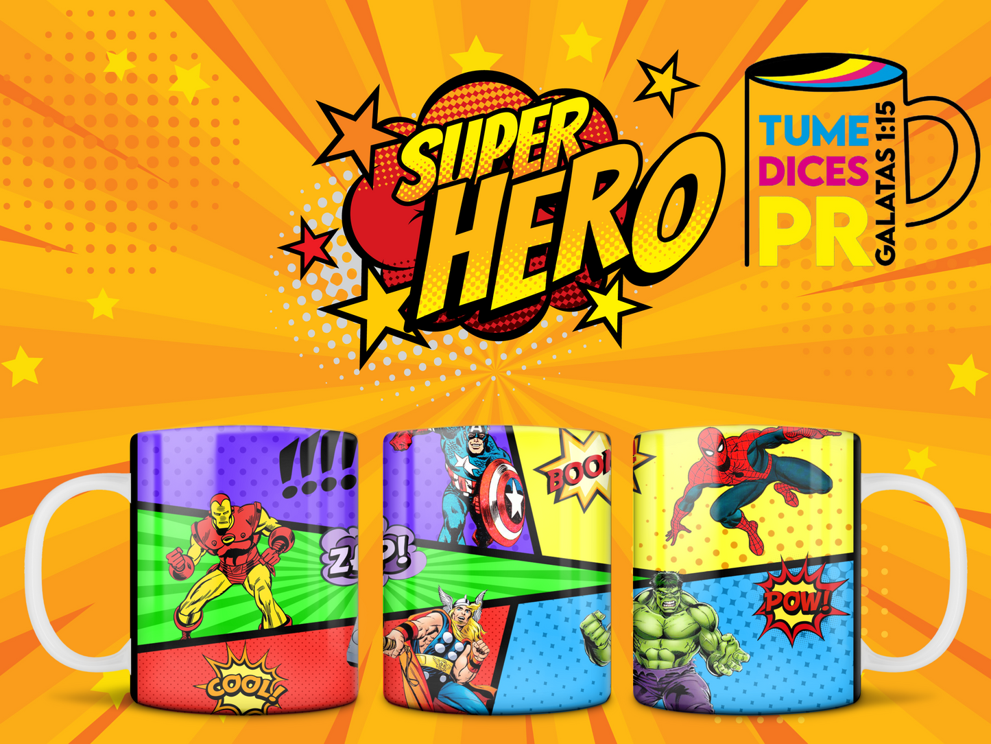 Taza Super Heroes