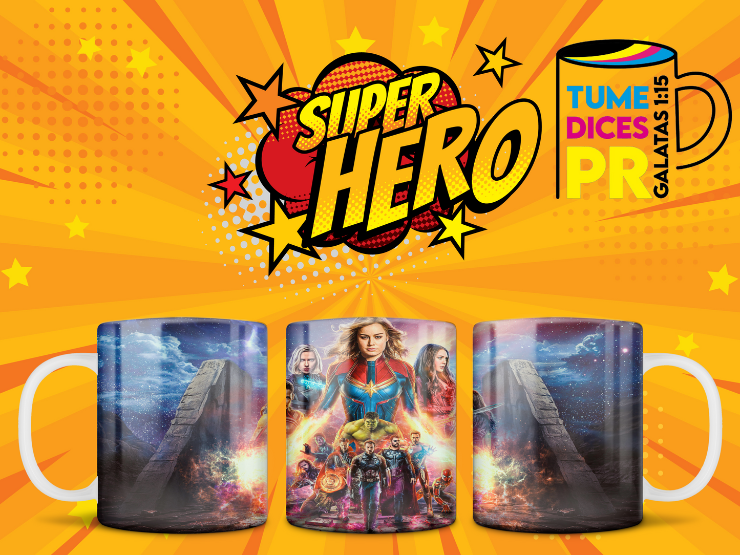 Taza SUPER HEROES 2