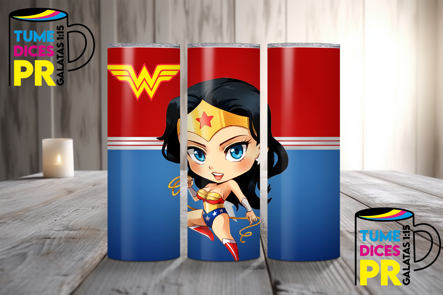 Wonder Woman Skinny Tumbler
