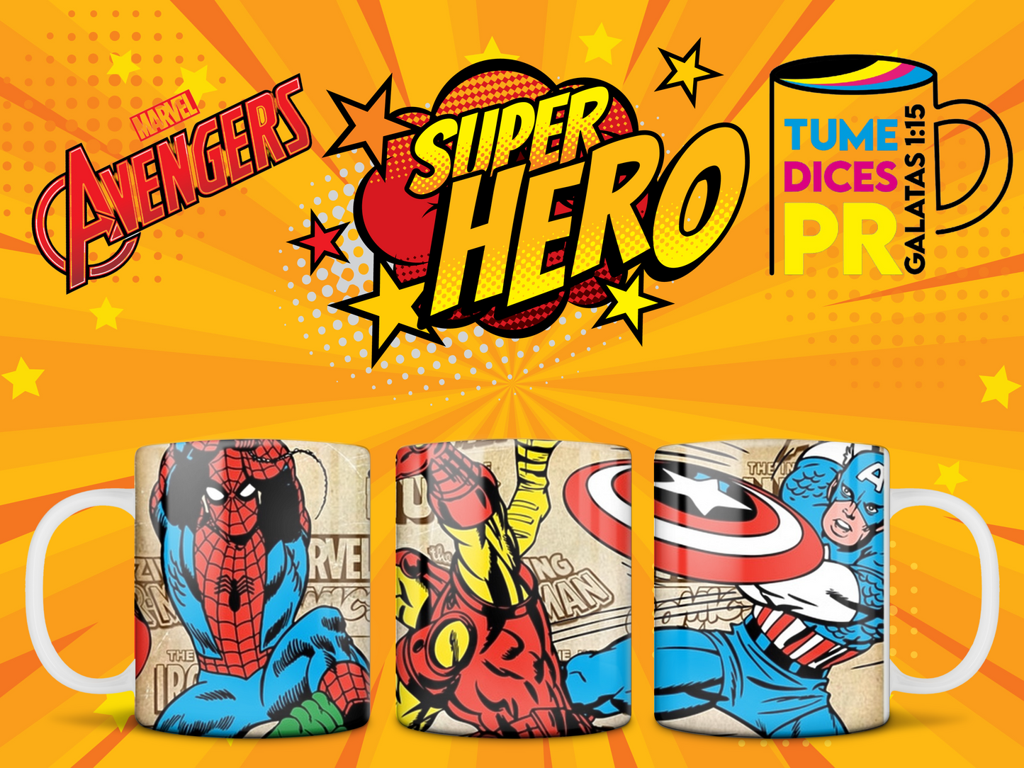 Taza Super Heroes