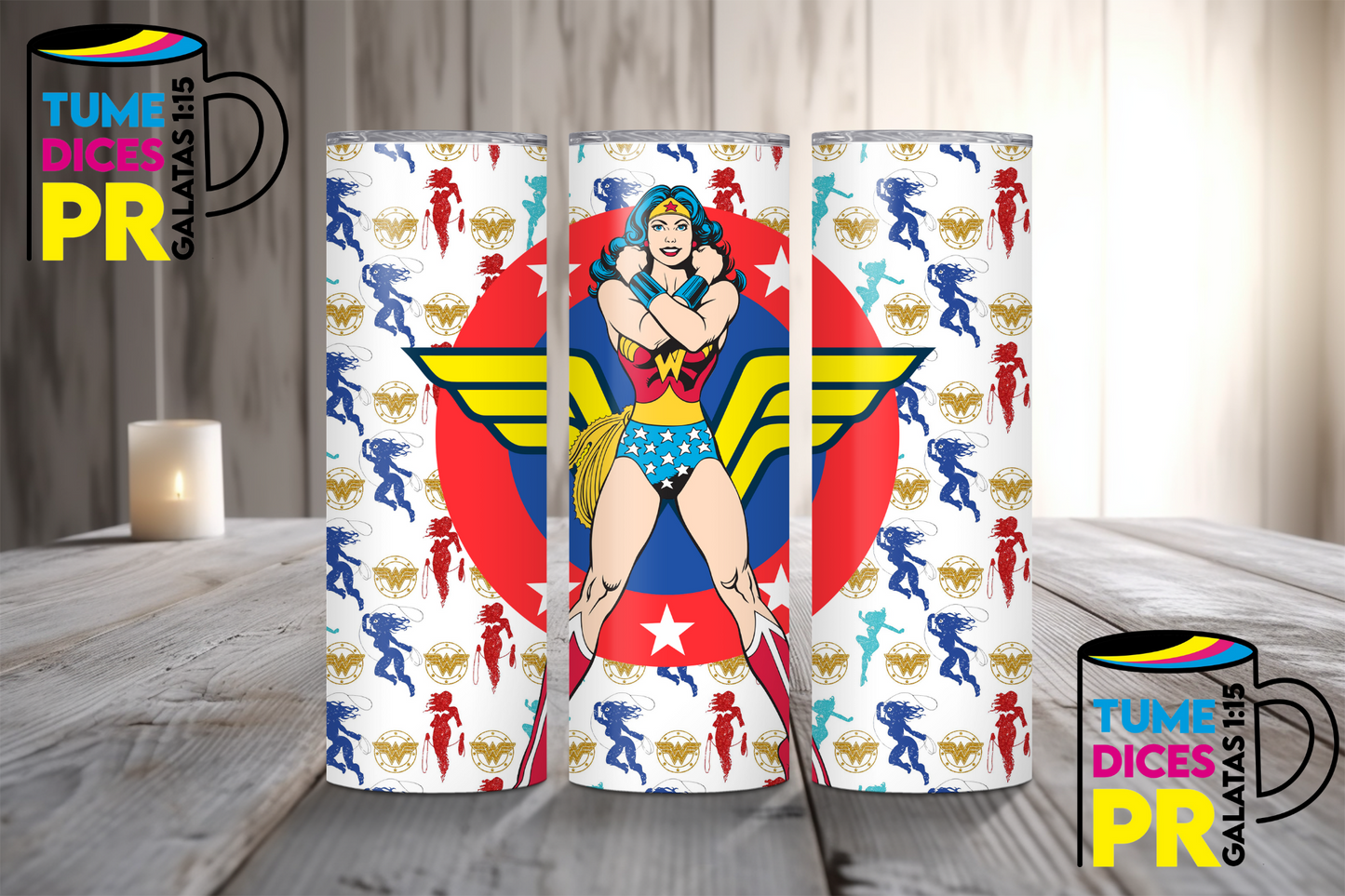 Wonder Woman Skinny Tumbler