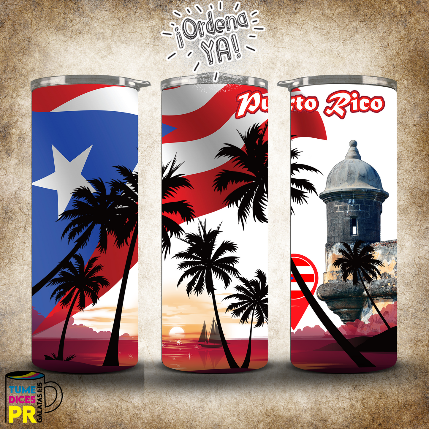 PUERTO RICO Skinny Tumbler